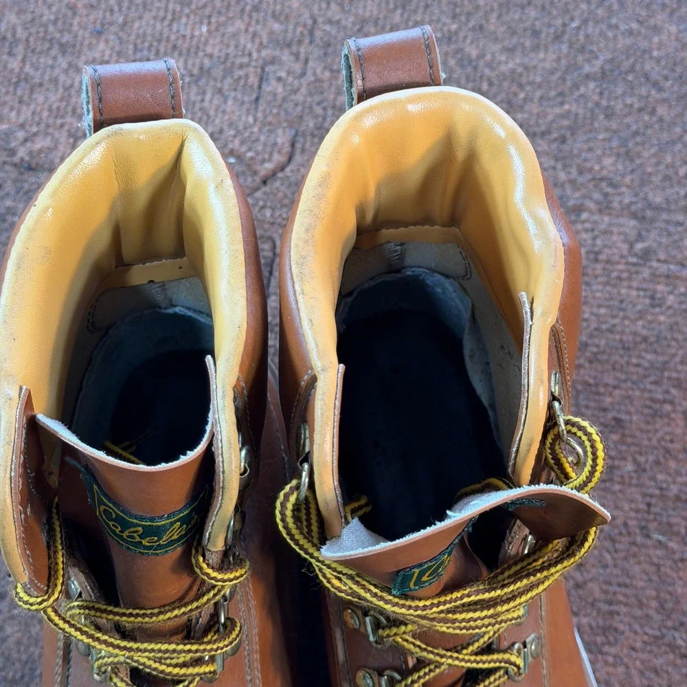 Cabelas Fishing Boots Mens 11 Brown Felt Sole Wading Boots 82106010 gently used